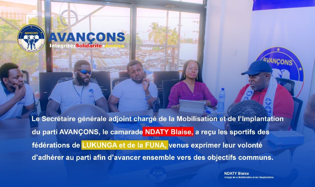 Mobilisation des sportifs à Kinshasa lors d’une rencontre avec le parti Avançons