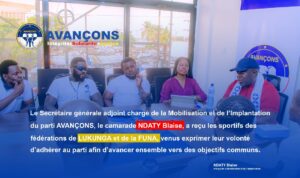 Mobilisation des sportifs à Kinshasa lors d’une rencontre avec le parti Avançons